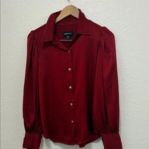 15/20 Deep Red Women's Blouse